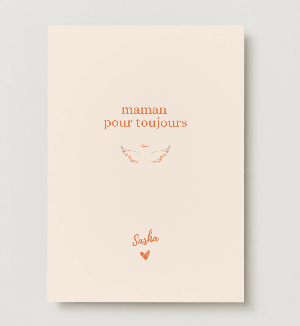 Carte Maman pour toujours Nom