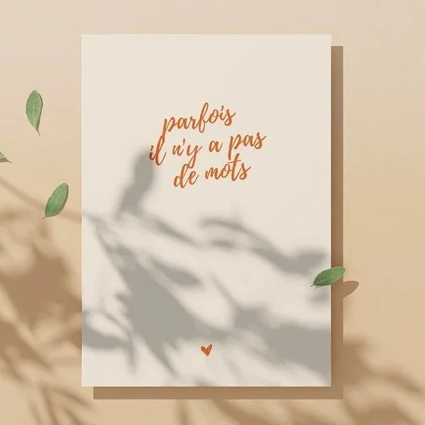 Carte Condoléances "Parfois"