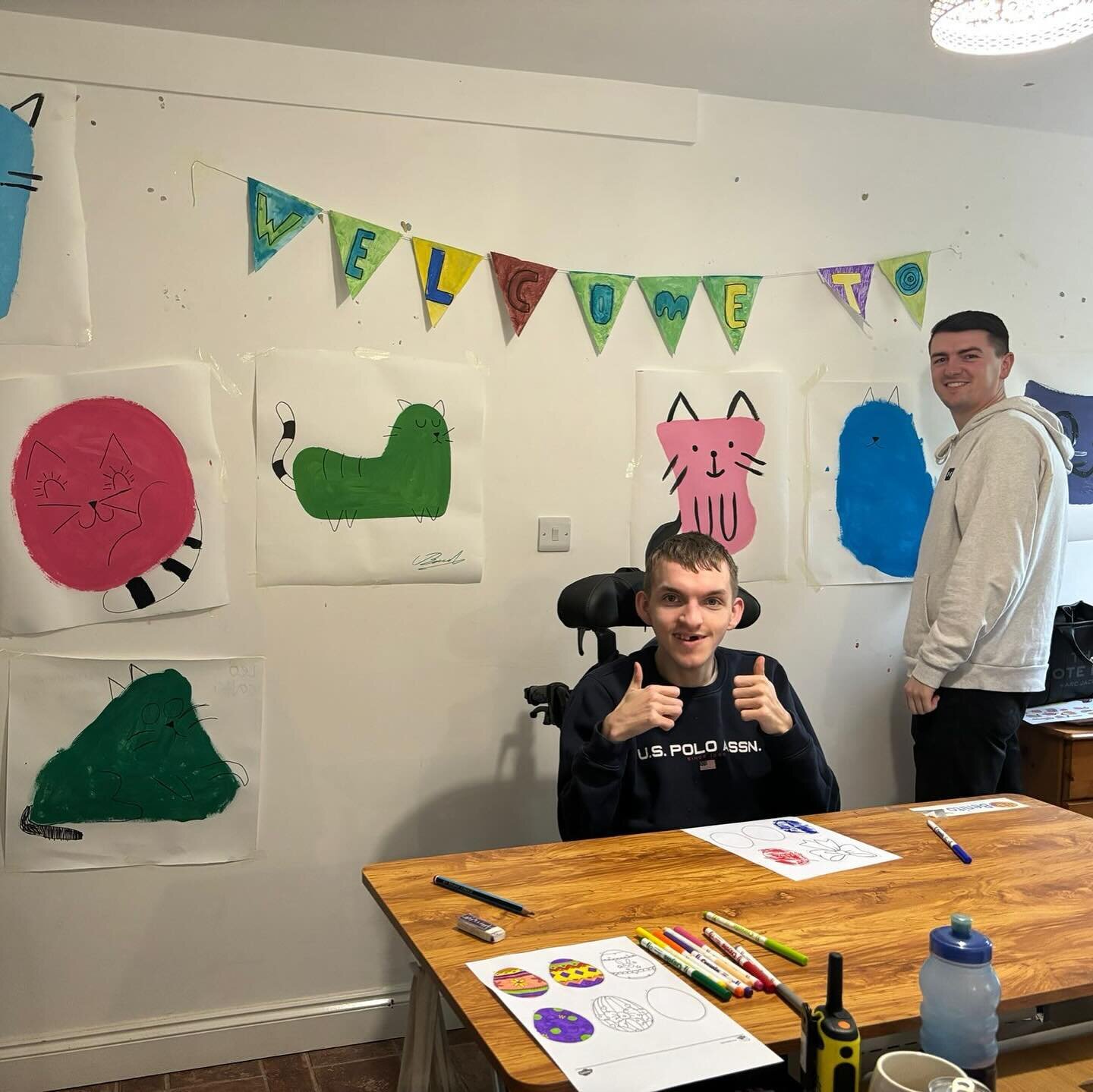 Students have been working really hard today to perfect their paintings of cats. We can&rsquo;t wait to paint these on the walls down at the Cat Chalet. 🐈 🎨 🏠