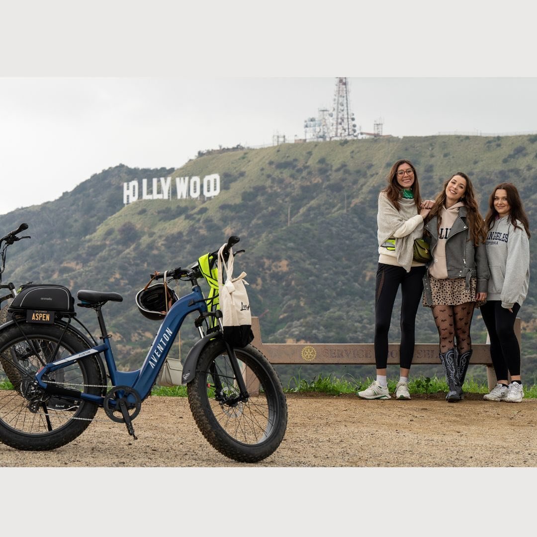 Bonjour! From the City of Lights to the City of Stars! 🇫🇷✨ Fabulous French travelers + our trusty e-bikes = a Hollywood adventure like no other. 🎬 🚴  Charlene Barbey (@ChakeUp) Laura Hannoun (@LesParisdeLaura) Lea Marie Grotzinger (@MySweetCactus