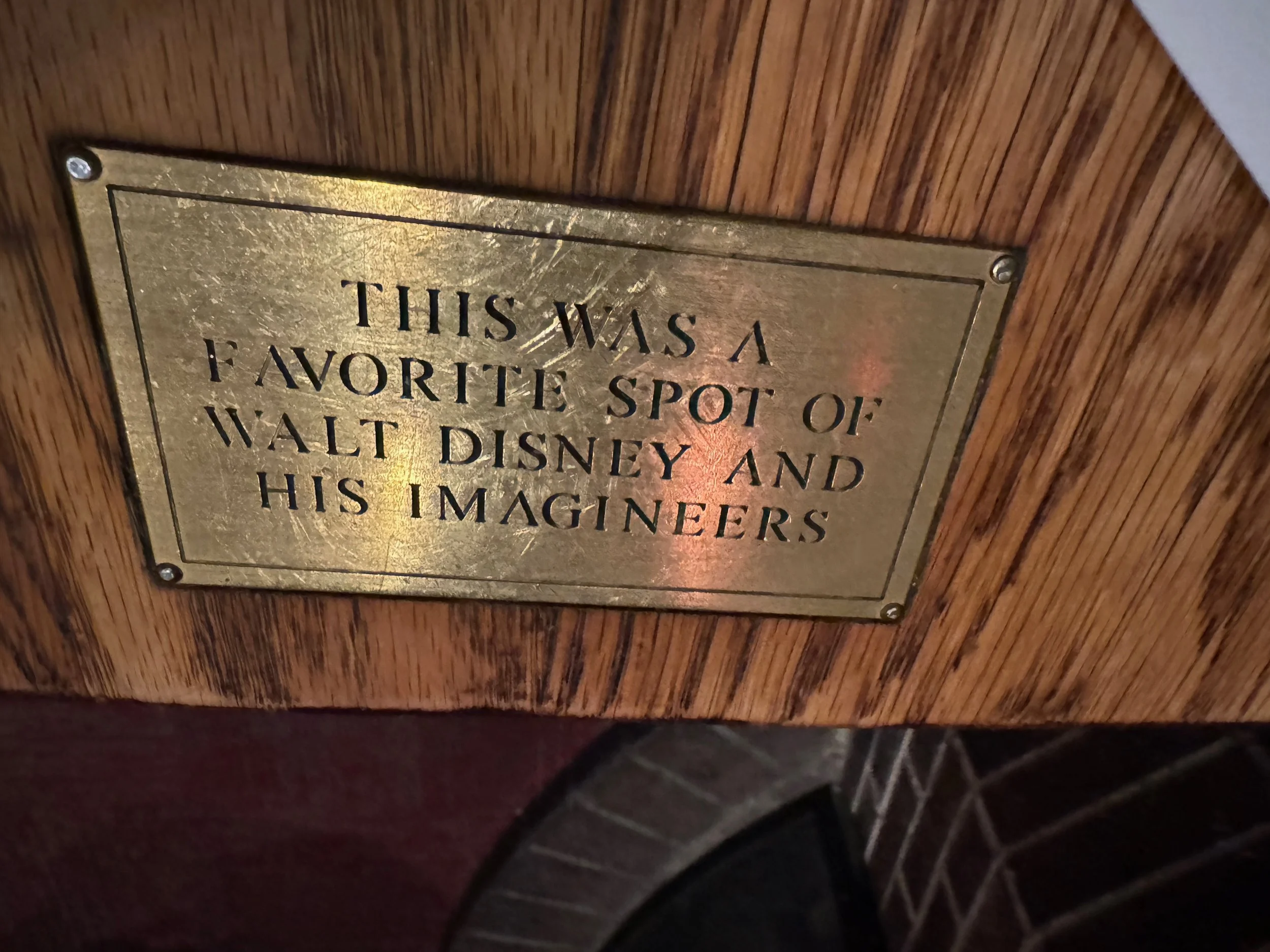 Walt Disney Table at the Tam OShanter