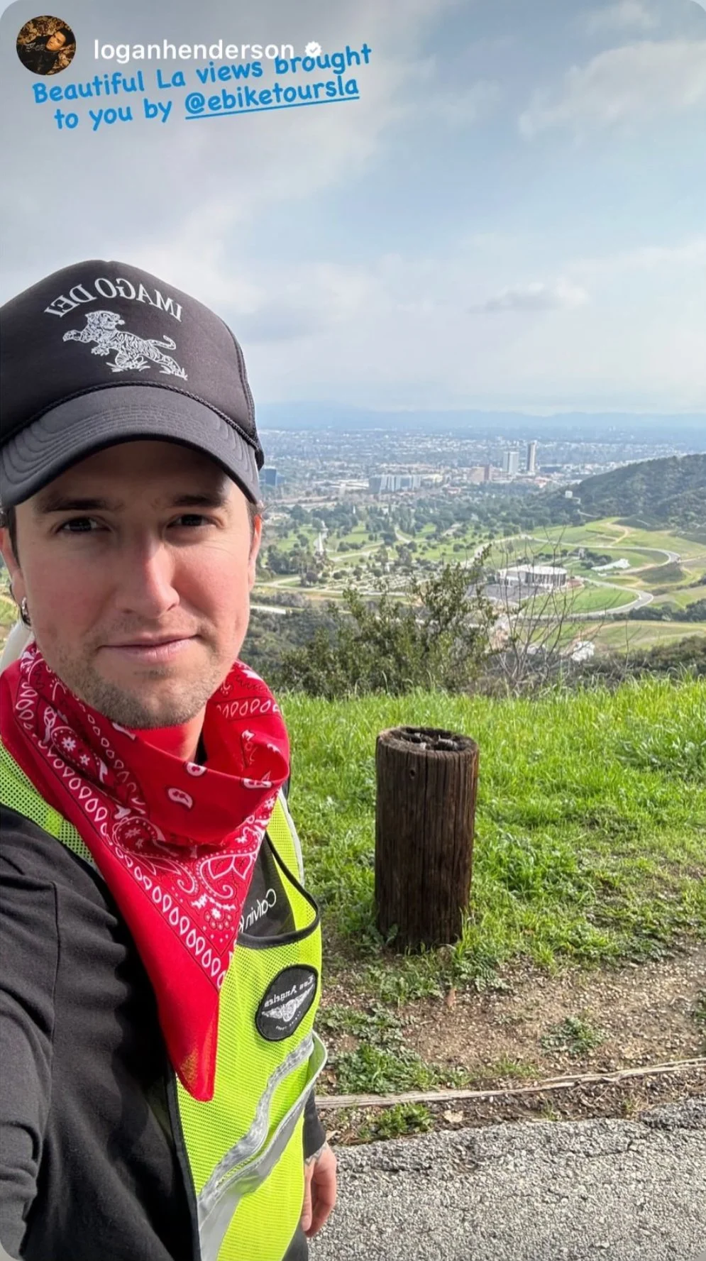 Logan Henderson, from Big Time Rush, on tour E Bike Tours LA