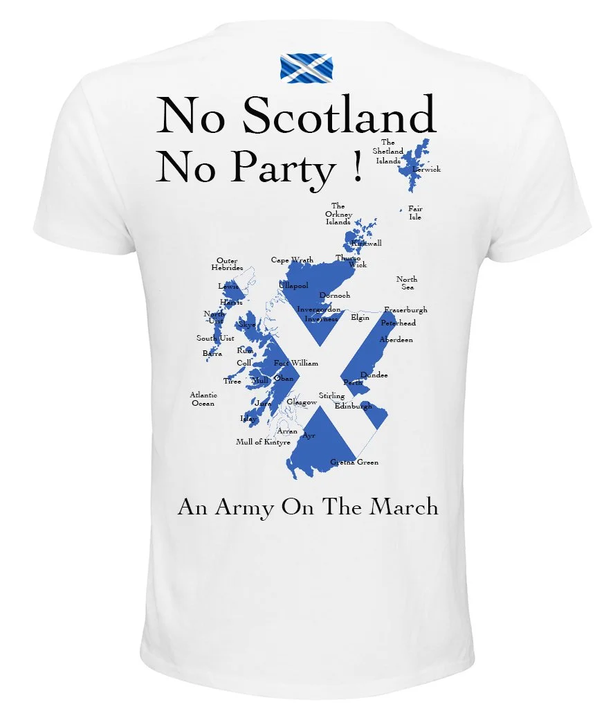 NO SCOTLAND NO PARTY  (WORLD CUP T SHIRTS)