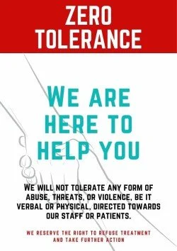 Zero Tolerance Policy Poster