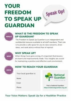 Freedom to Speak Up Guardian Poster
