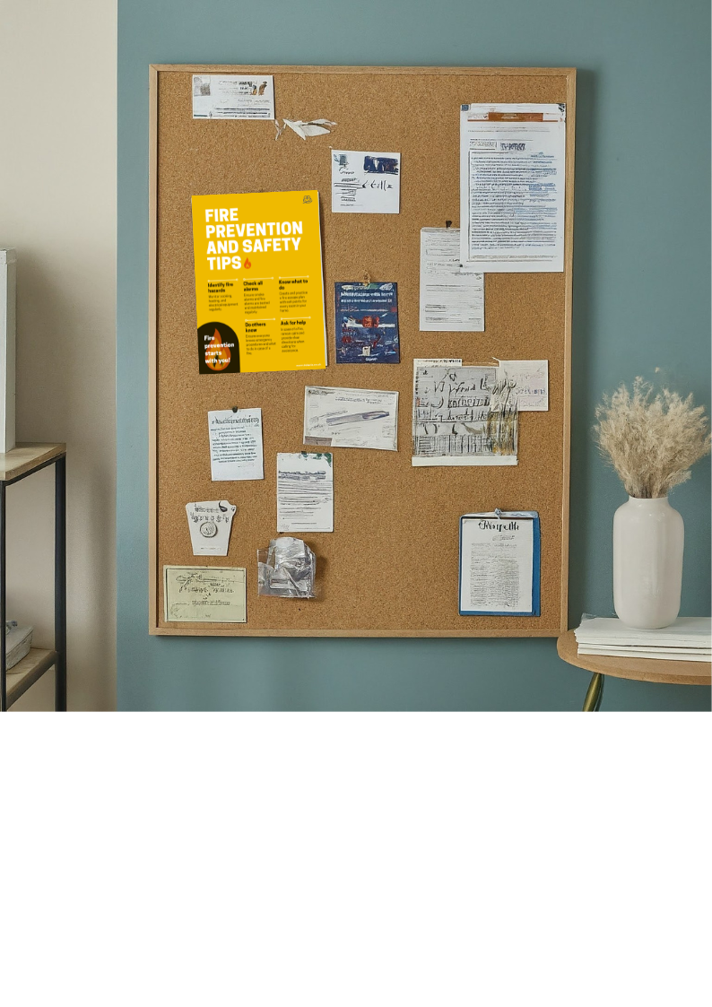 Fire Safety and Prevention Poster for GP Surgery Staff (Size - A4)