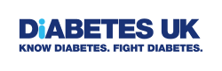 Diabetes UK logo with text 'Know Diabetes. Fight Diabetes' in blue and black.