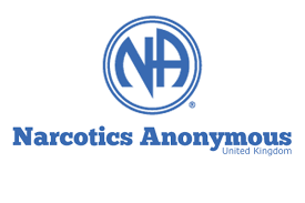 Narcotics Anonymous logo with text 'Narcotics Anonymous United Kingdom'