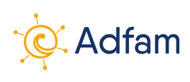 Adfam logo with a yellow sun and smiley face symbol