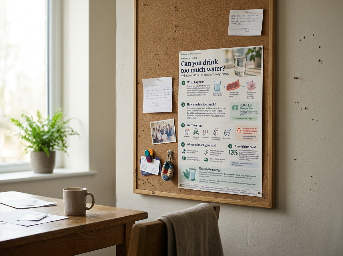 Can You Drink Too Much Water? | Staff Wellbeing Poster