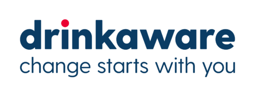 Drinkware logo with the tagline 'change starts with you'