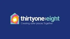 ThirteenEight company logo with colorful hexagon graphic and the words 'thirtyone:eight' and the slogan 'Creating safer places. Together.'