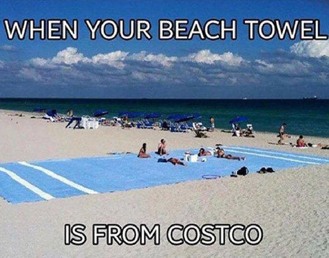 When Your Beach Towel Is From Costco