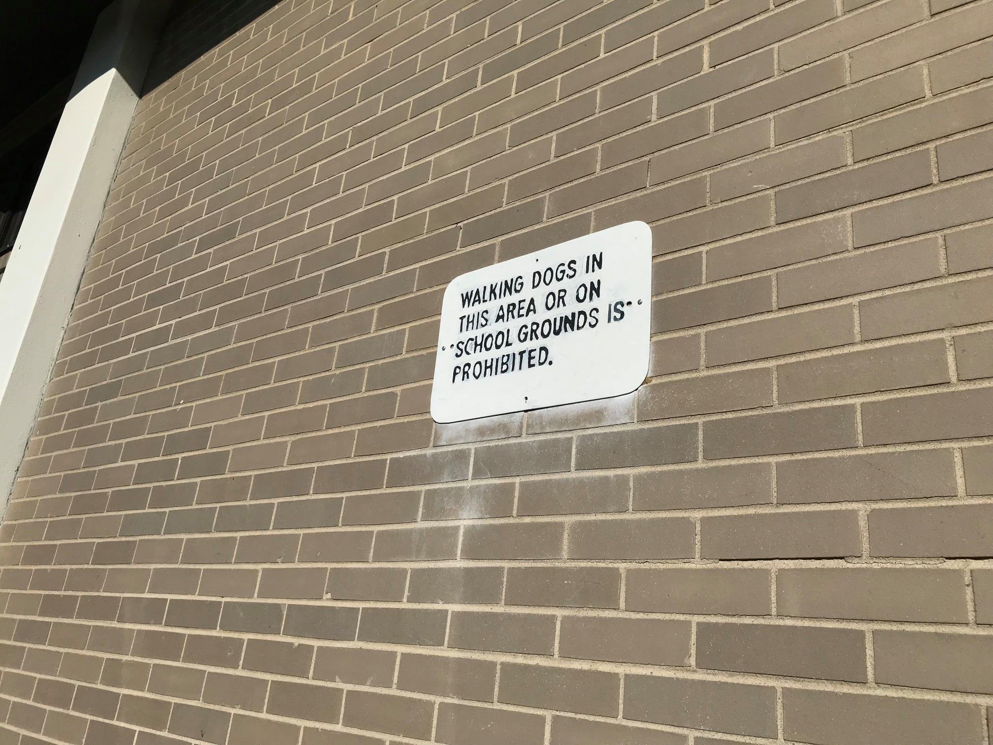 Walking Dogs Prohibited