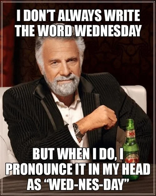 "Wed-nes-day"
