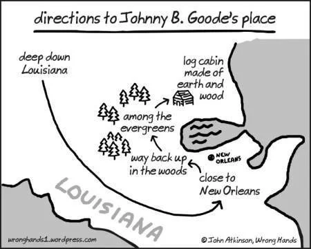 Directions to Johnny B. Goode's Place