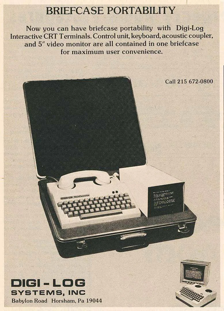 "Briefcase Portability" (Vintage Print Ad)