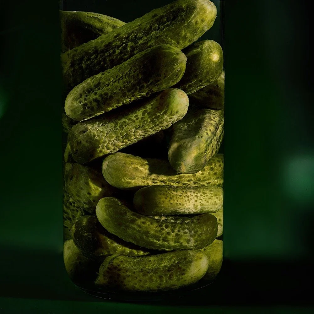 Pickled cucumbers are simply photogenic. Otherwise, not much is happening here at the moment. #cucumbers #pickled #still life