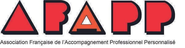 Logo de l'Association Française de l'Accompagnement Professionnel Personnalisé (APAPP) avec le nom et une icône rouge en forme de triangle.