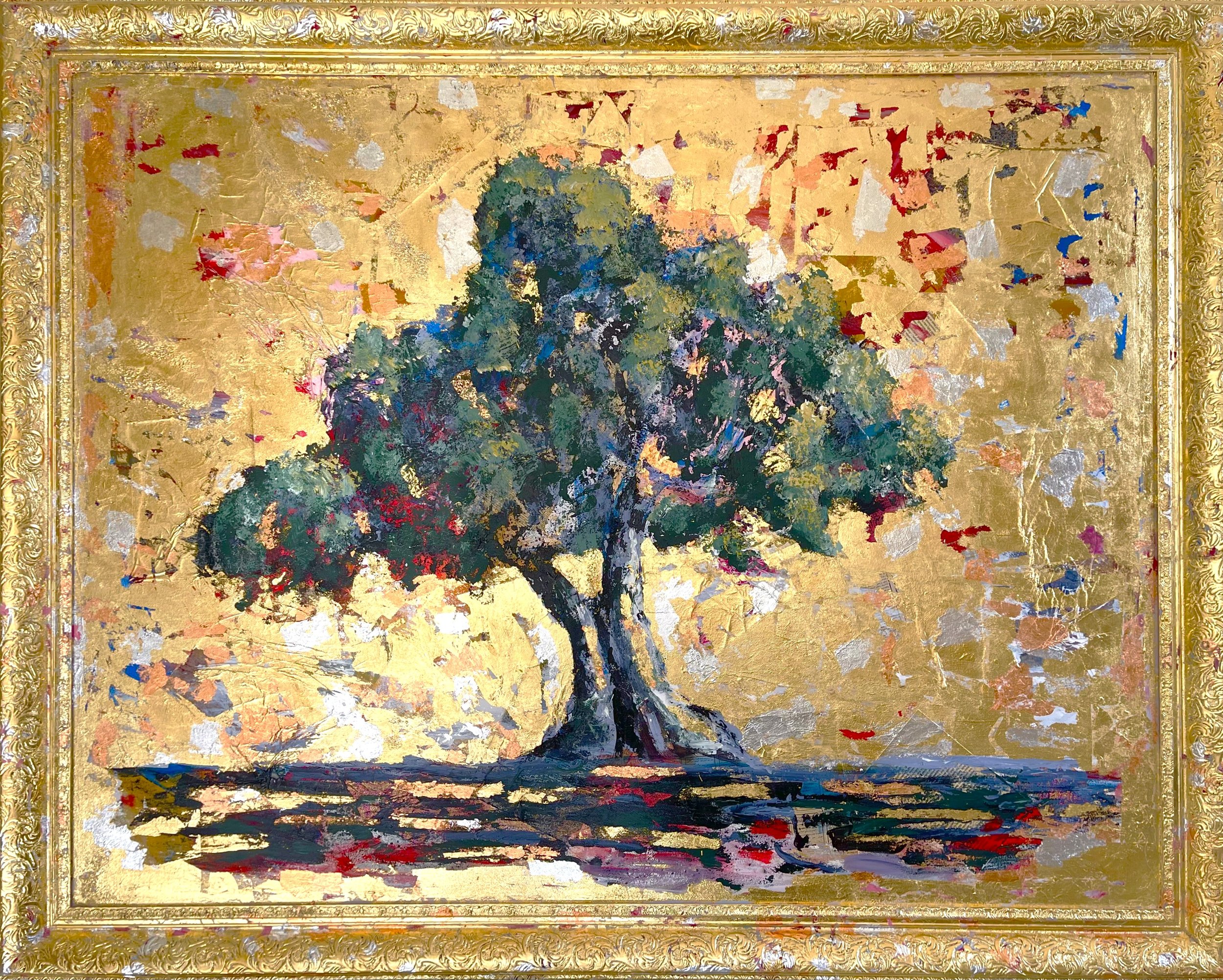 Dome of the Rock Olive Tree, Mixed media on canvas and frame, 120x150cm, sold
