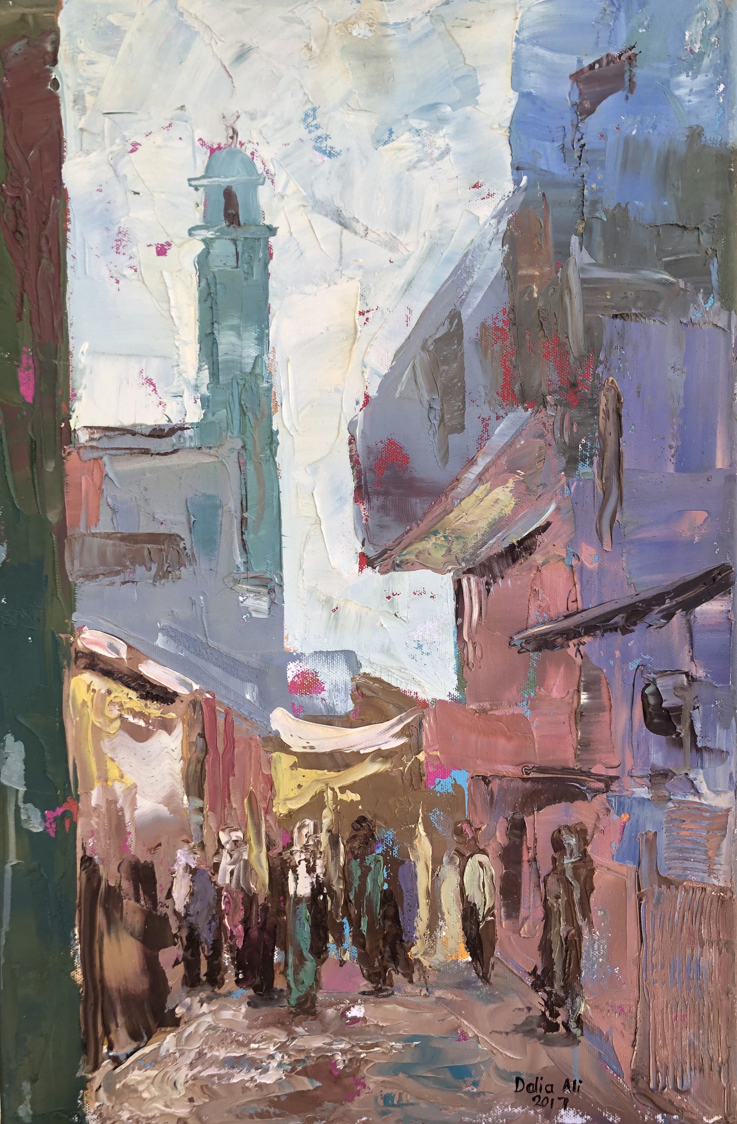 The Souk, Oil on canvas, 60x40cm, sold