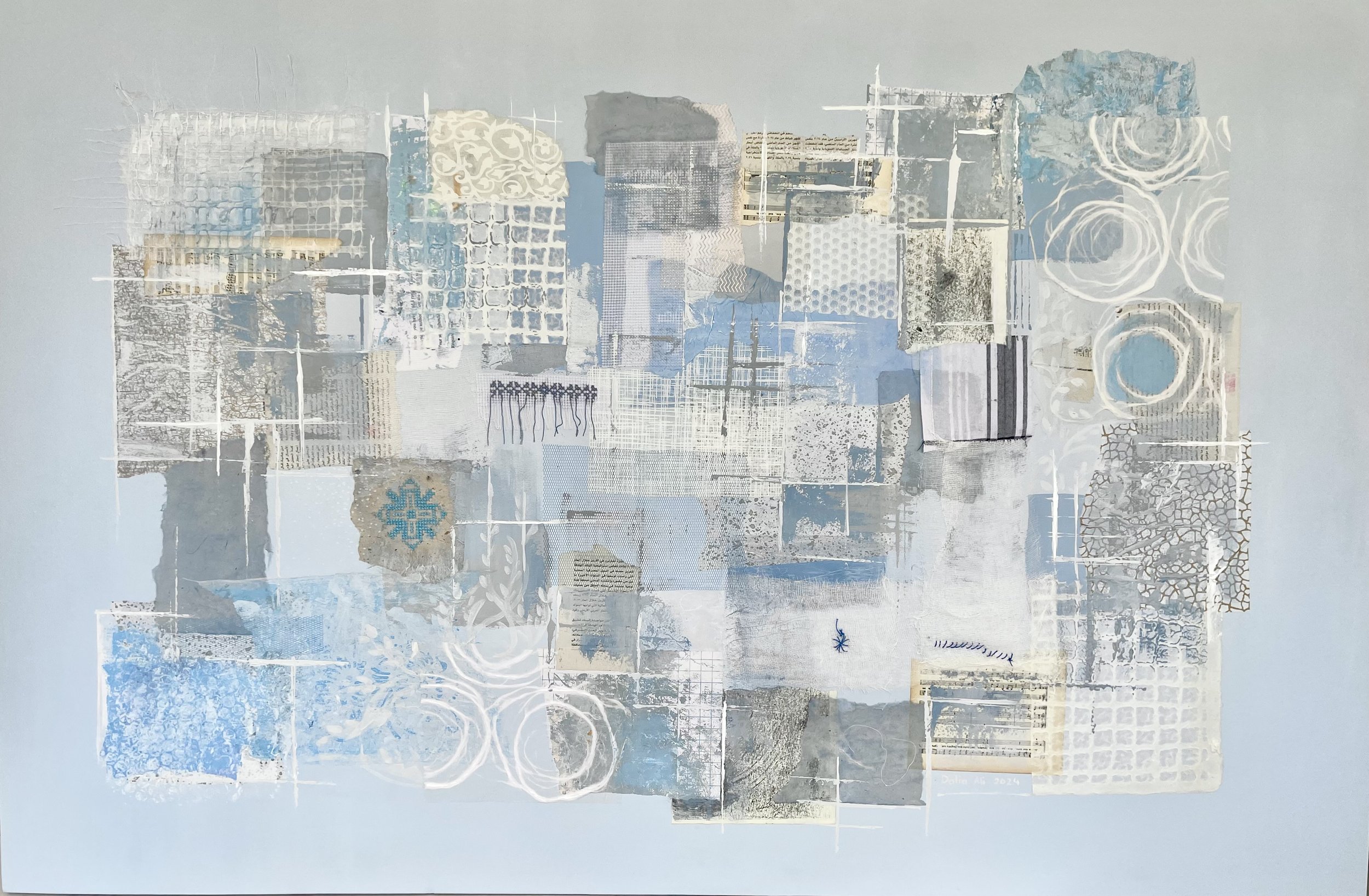 Mixed media on canvas, 80x120cm, sold