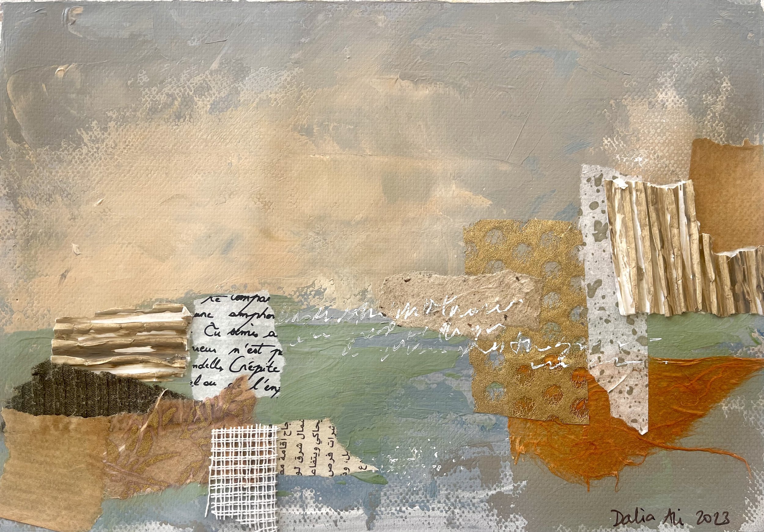 Mixed media on canvas, 16x22cm, sold