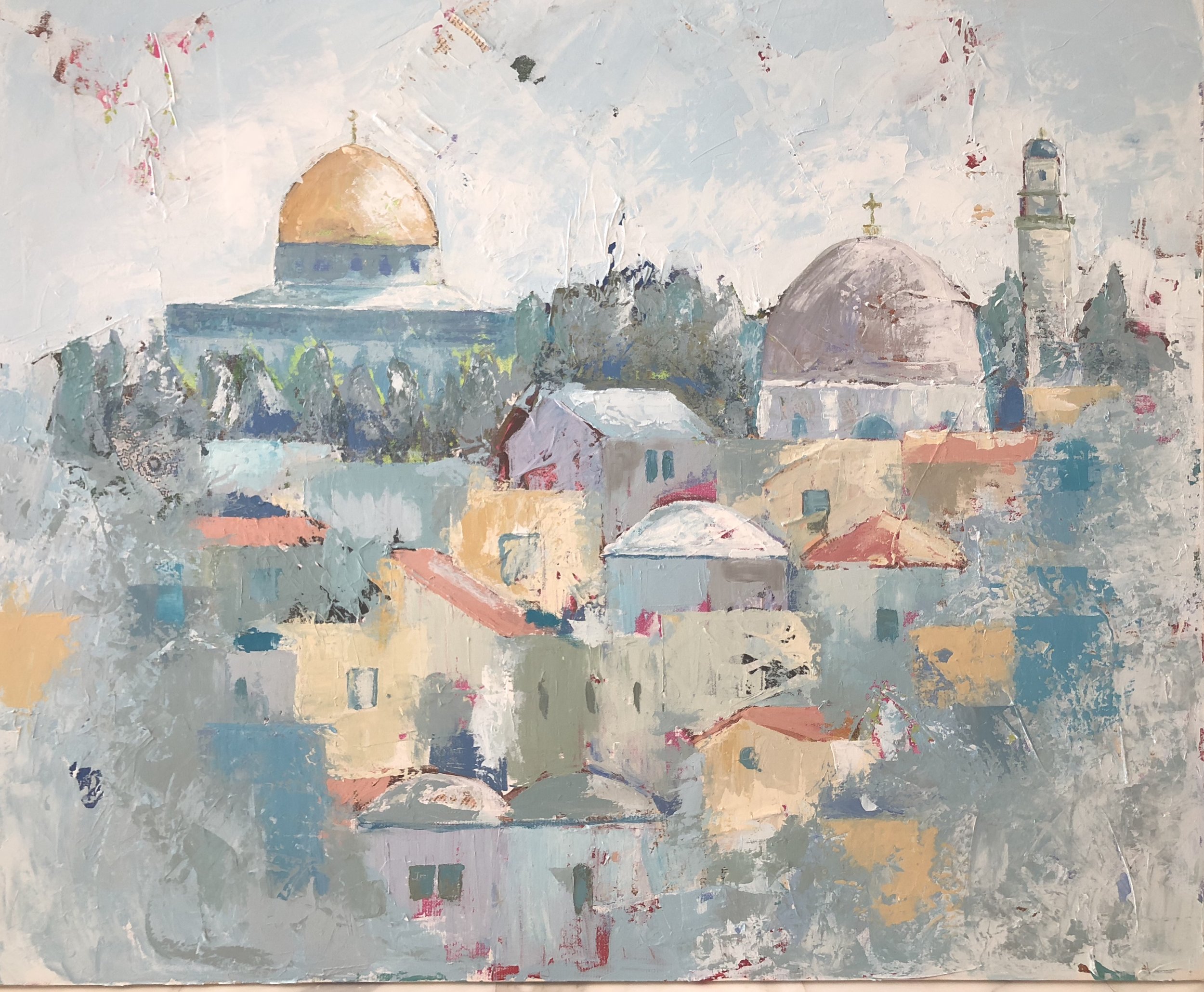 Mixed media on canvas, 100x120cm, sold