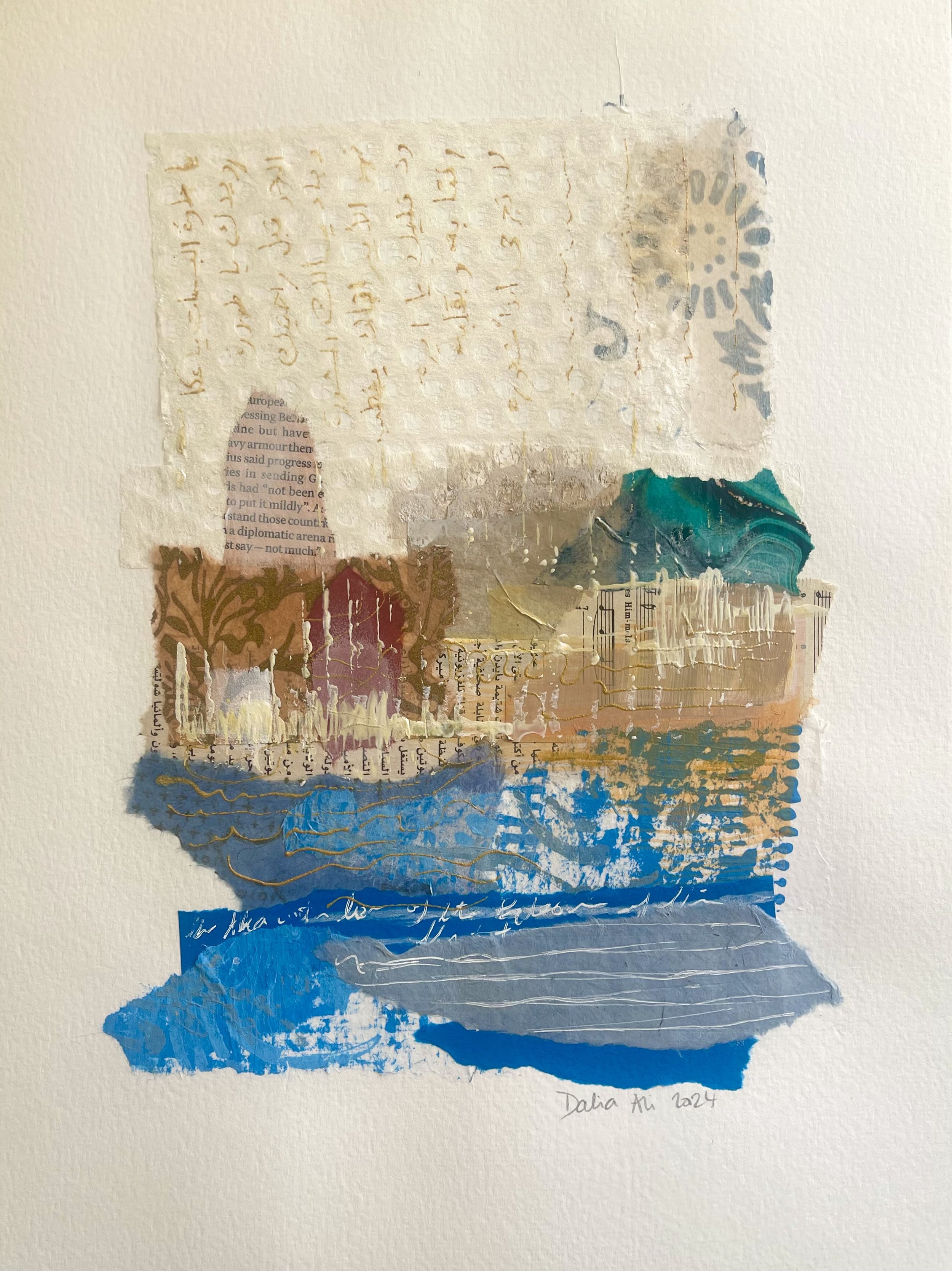 Mixed media on card, 32x23cm