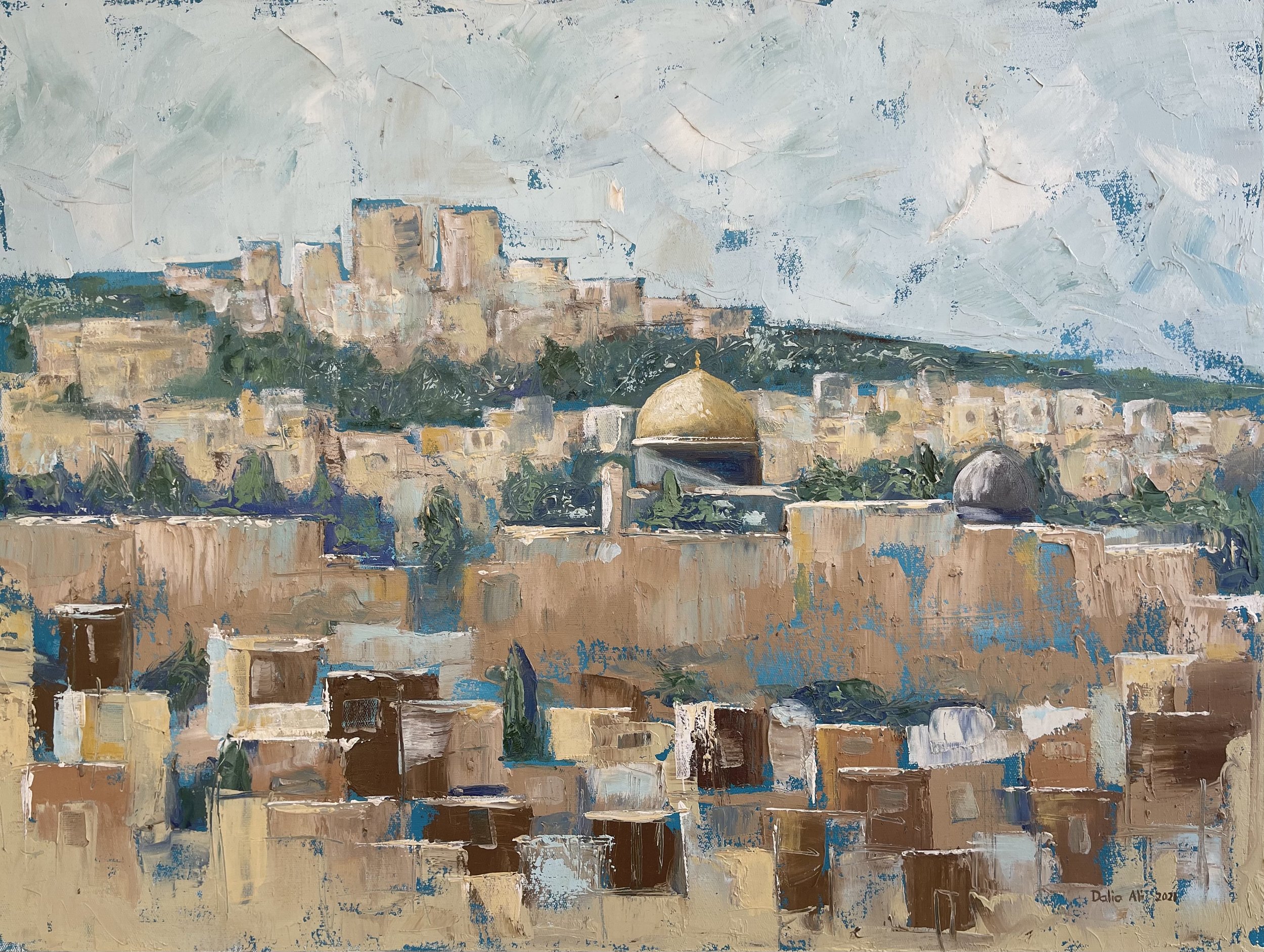 City of Compassion, Oil on canvas, 60x80cm