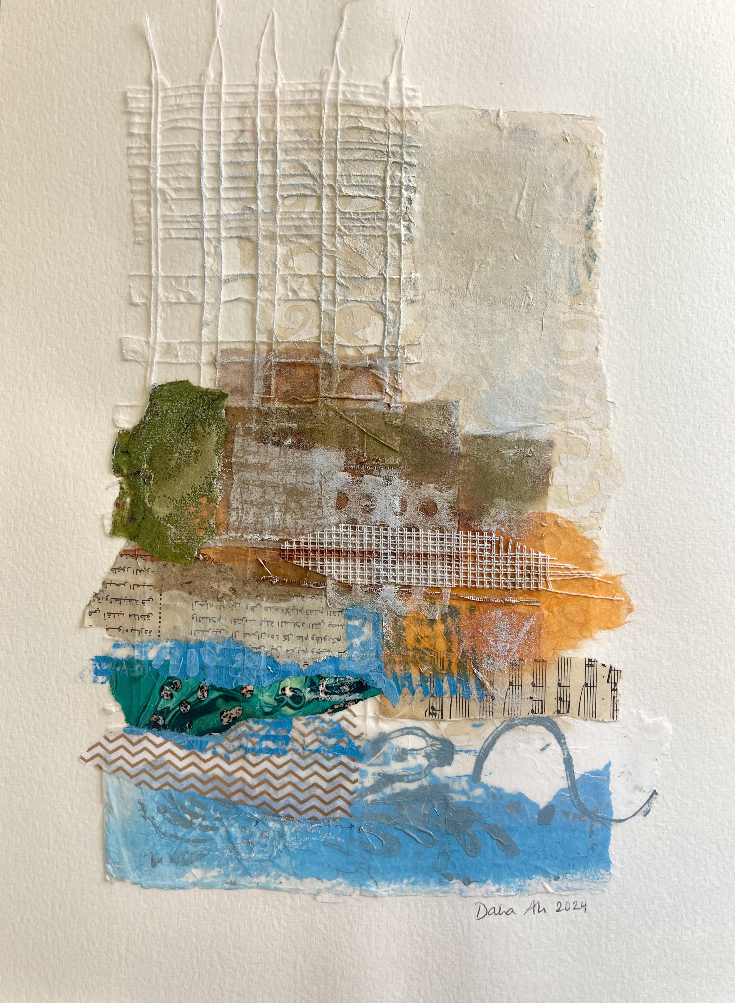 Mixed media on card, 32x23cm