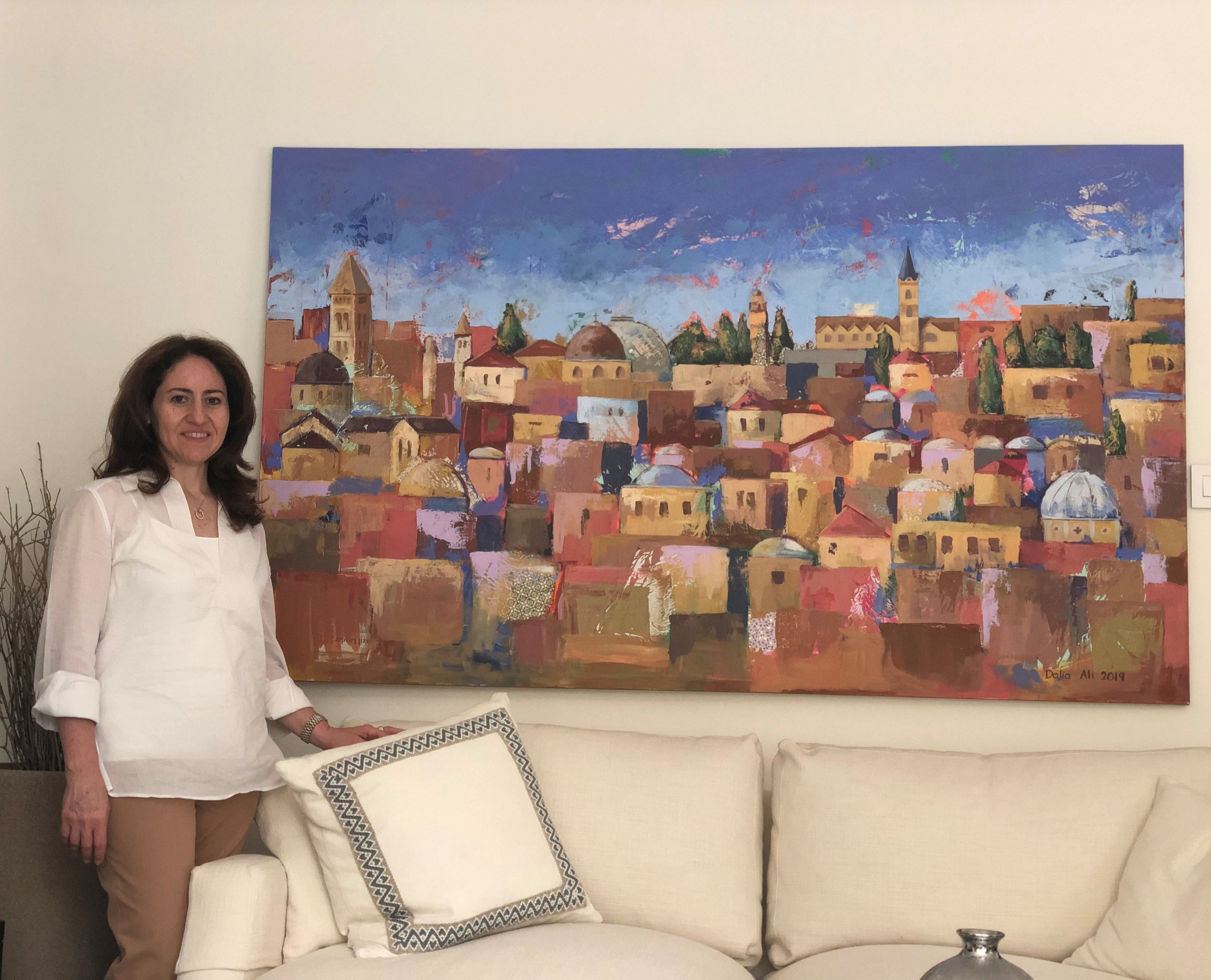 Orange Brown Jeusalem, 120x200cm, sold