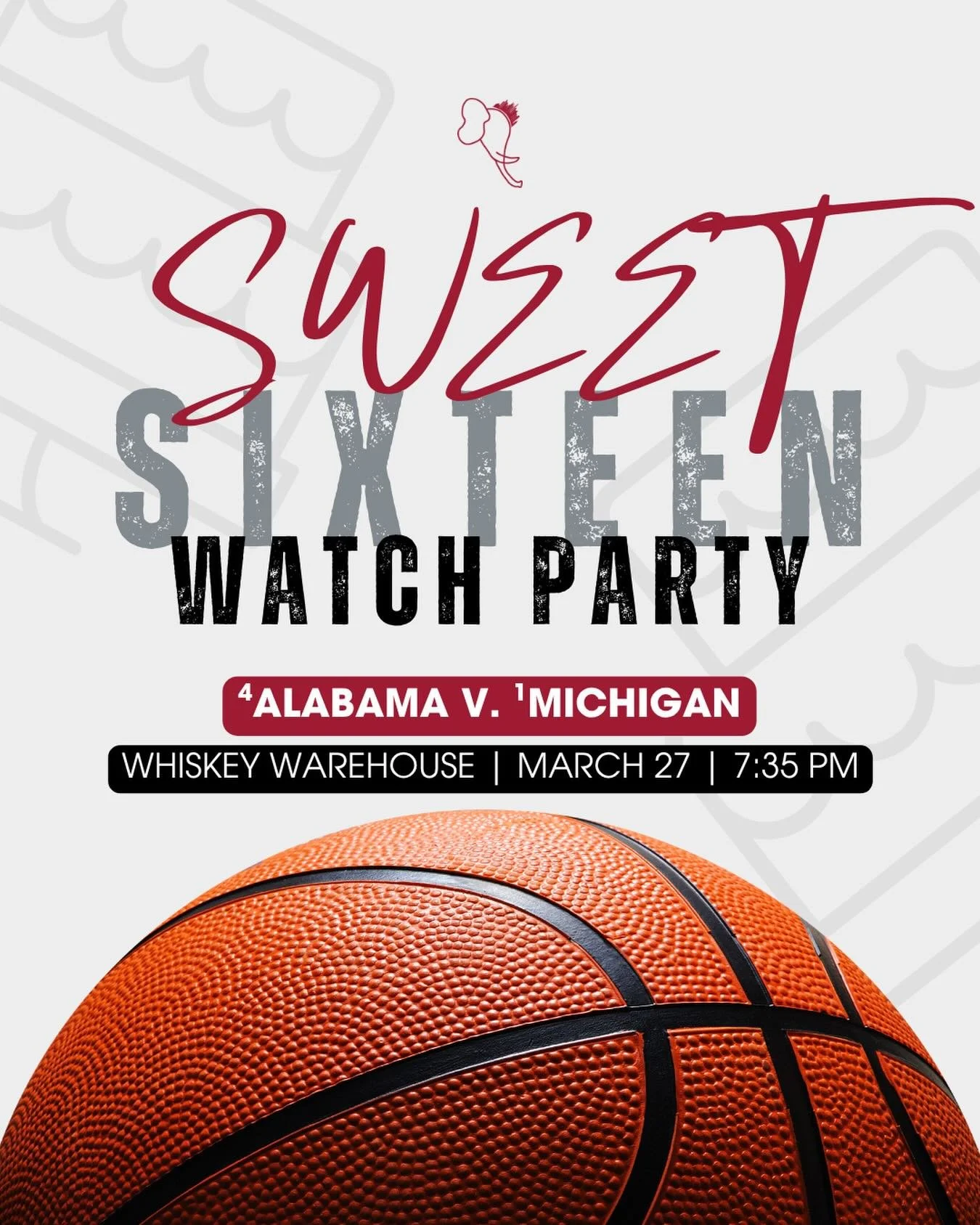 🏀 FEELIN&rsquo; SWEET 🎂

Join us @whiskeywarehouseclt on Friday, March 27 at 7:35pm to watch the Tide take on Michigan!