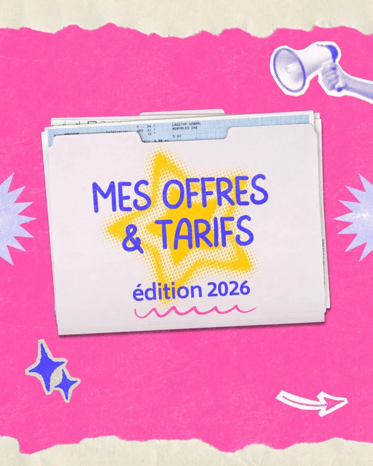 Apr&egrave;s beaucoup de r&eacute;flexion autour de mes offres et de mes tarifs, voici enfin mes offres &amp; tarifs 2026 ! 

Quelques changements cette ann&eacute;e : une seule offre d&rsquo;identit&eacute; visuelle (au lieu de 3 auparavant), l&rsqu