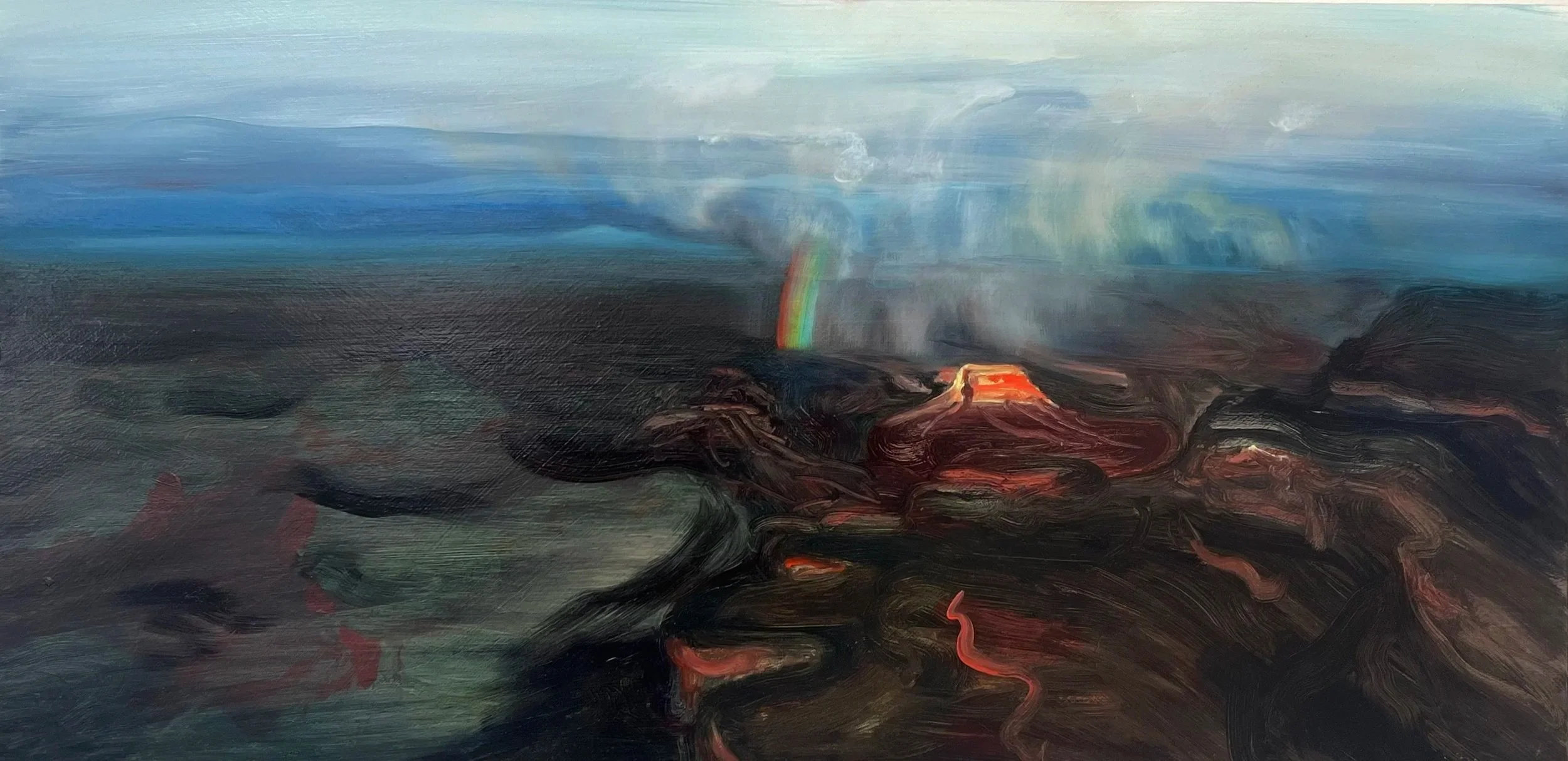 Grand Rainbow | Oil on wood panel |
12" x 24" | 2025