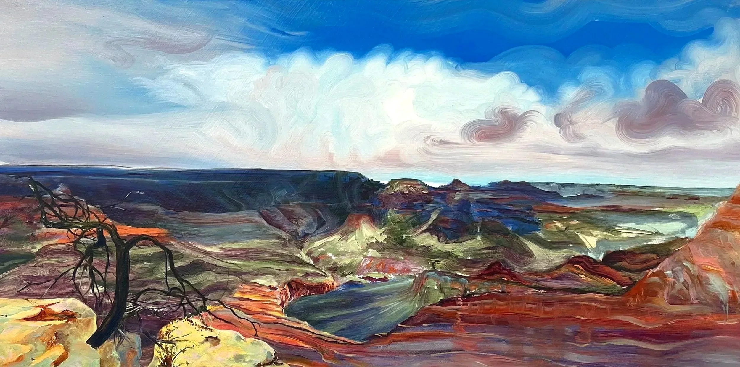 Grand Waves | Oil on wood panel |
12" x 24" | 2025 | Private Collection, Arizona