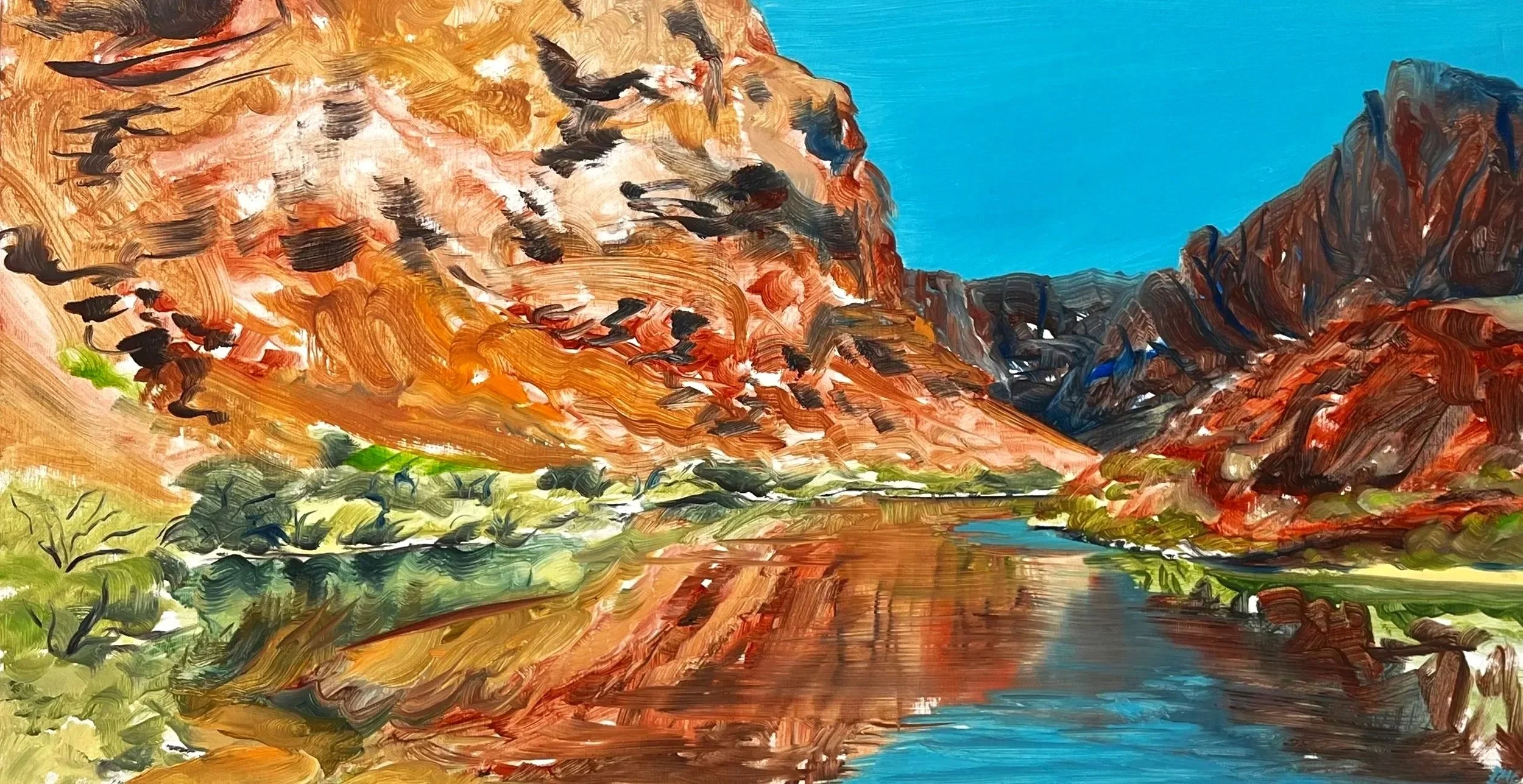 Lee's Ferry | Oil on wood panel, plein air | 5"x10" | 2026