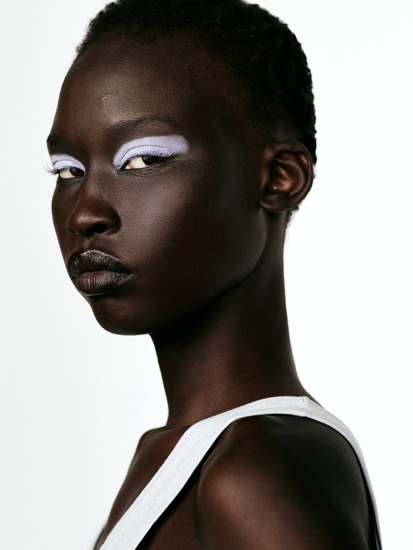 Avant-garde beauty makeup portrait by beauty photographer in Warsaw, Poland