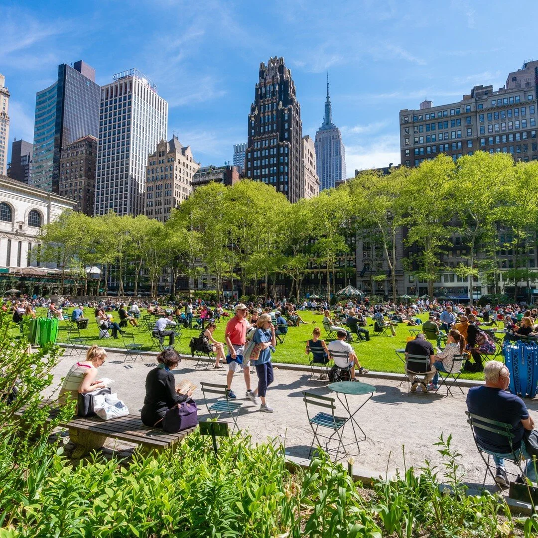 Scouting parks throughout Manhattan for our new show #Manhattan50 What are your favorite parks in Manhattan? #iloveny #bryantpark