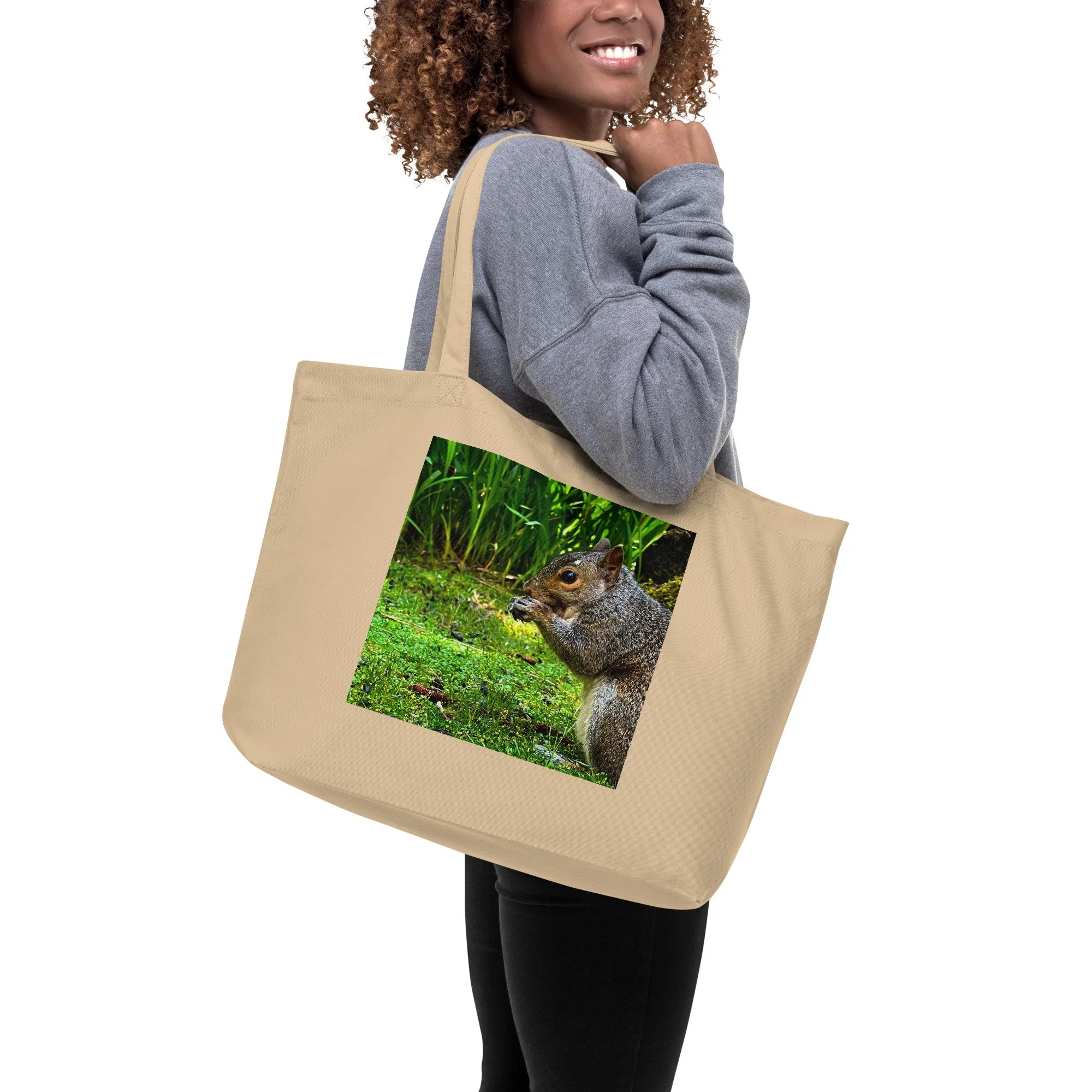 Large organic tote bag