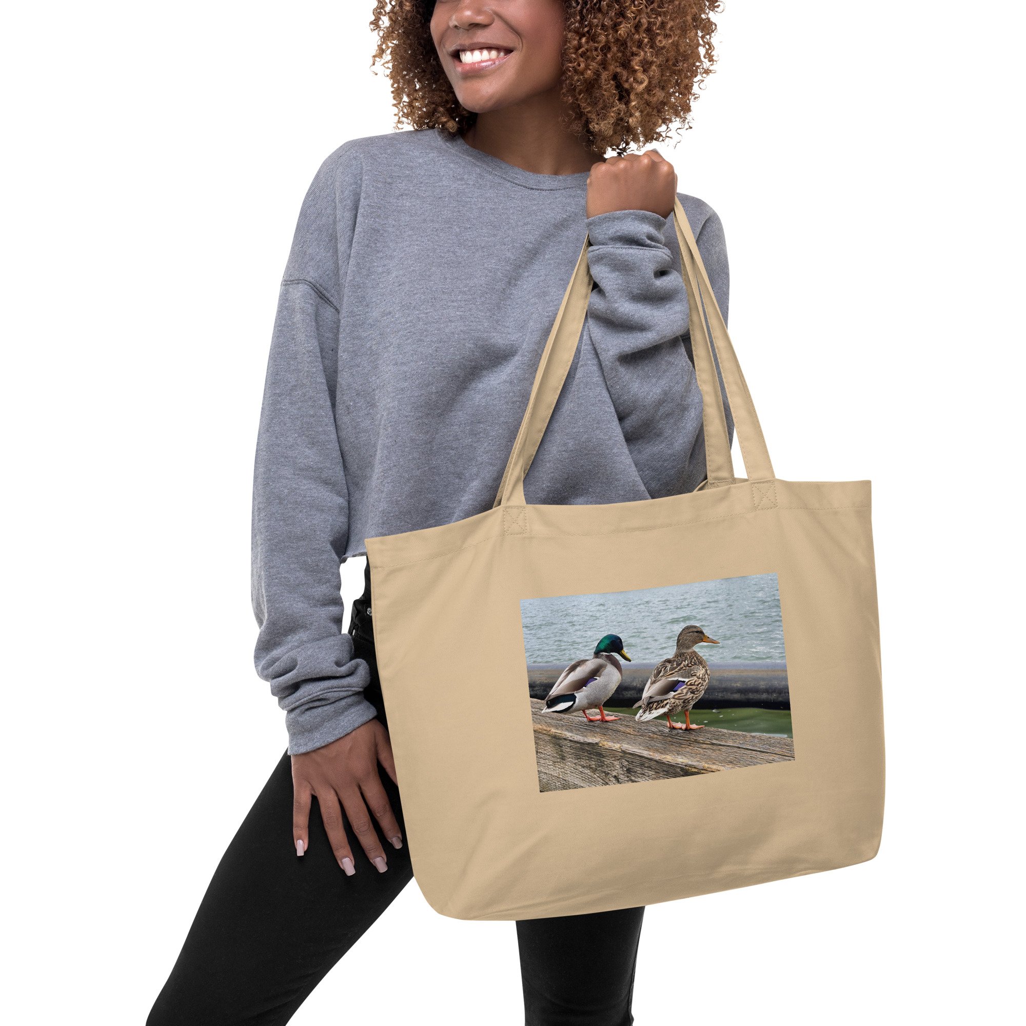 Large organic tote bag
