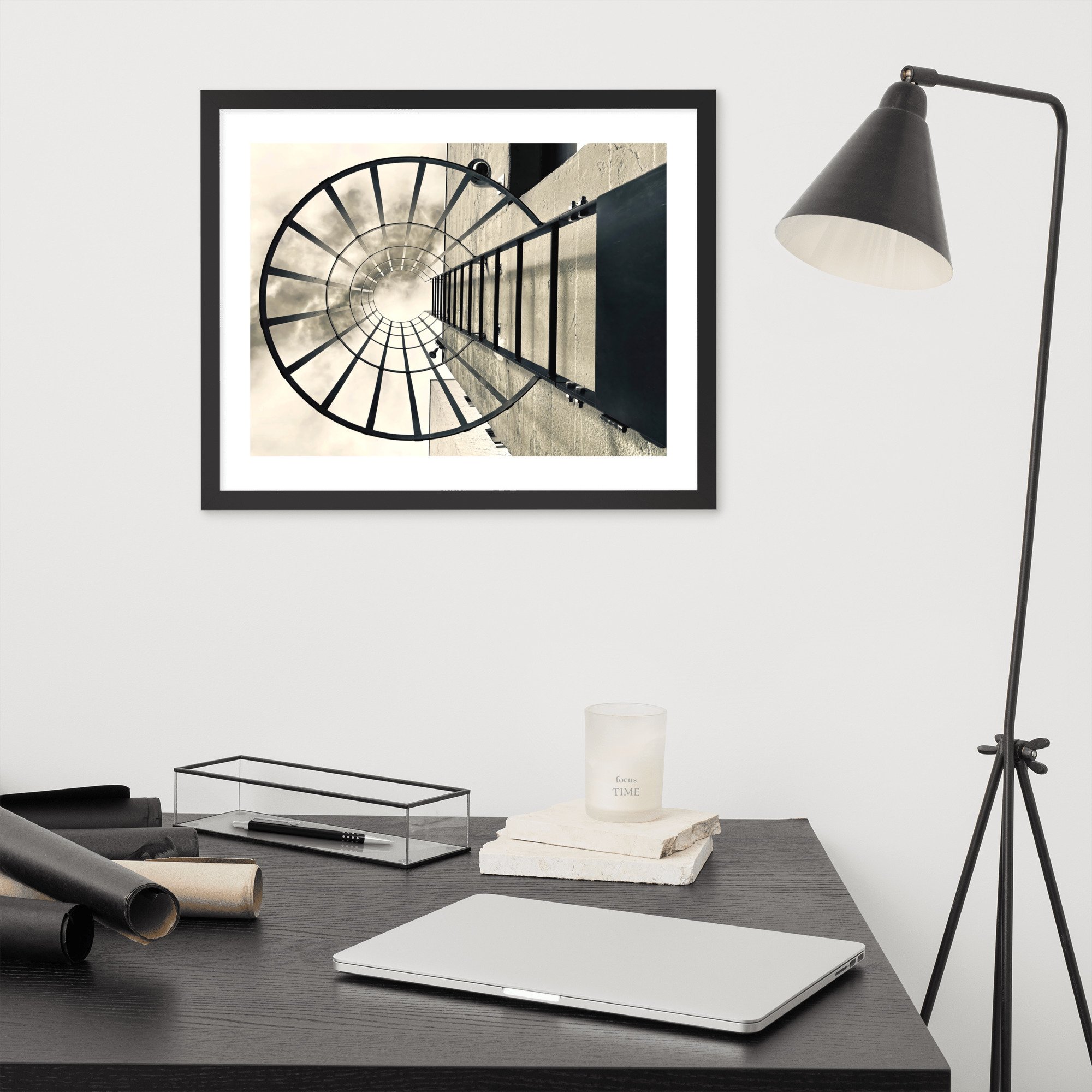 Framed photo paper poster