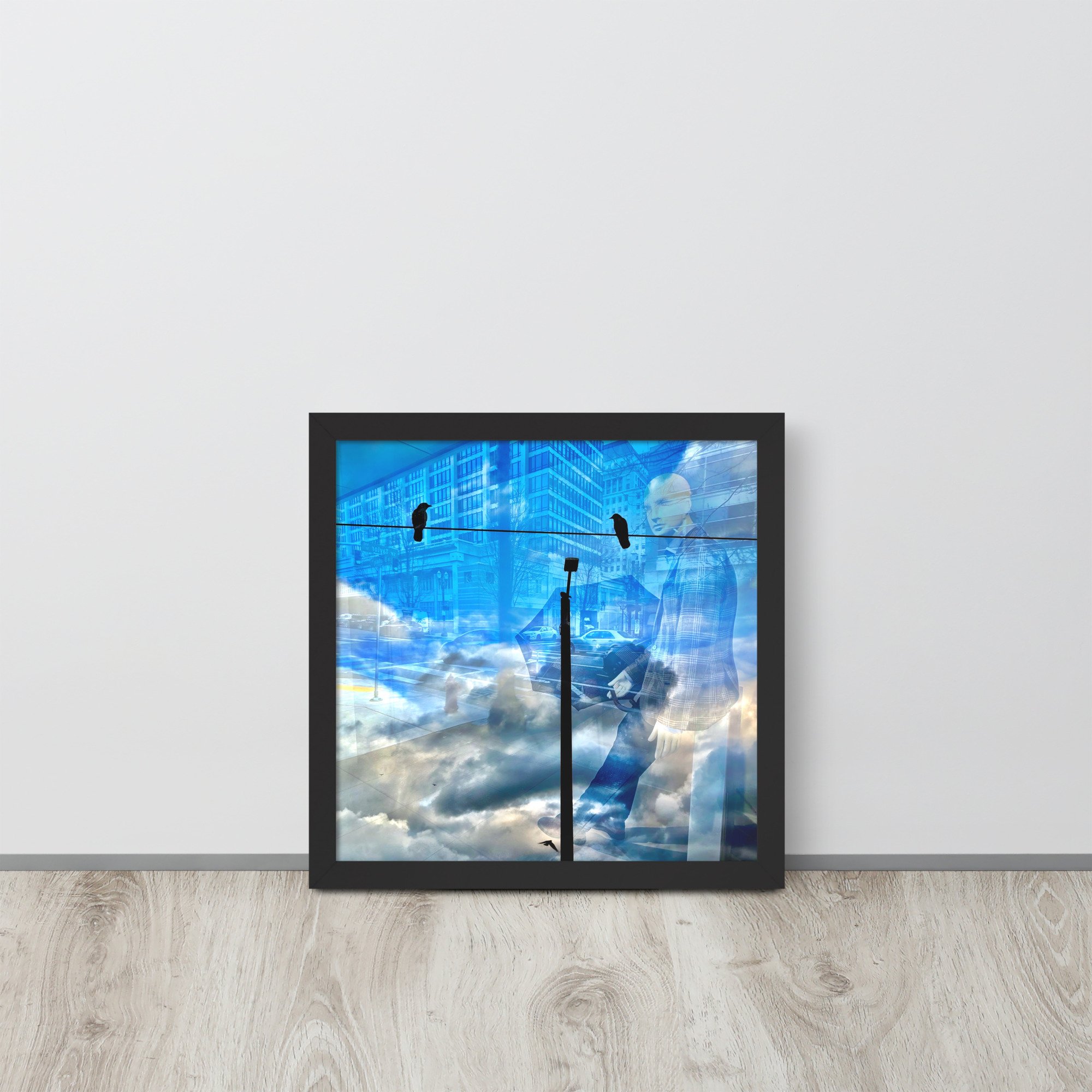 Framed photo paper poster