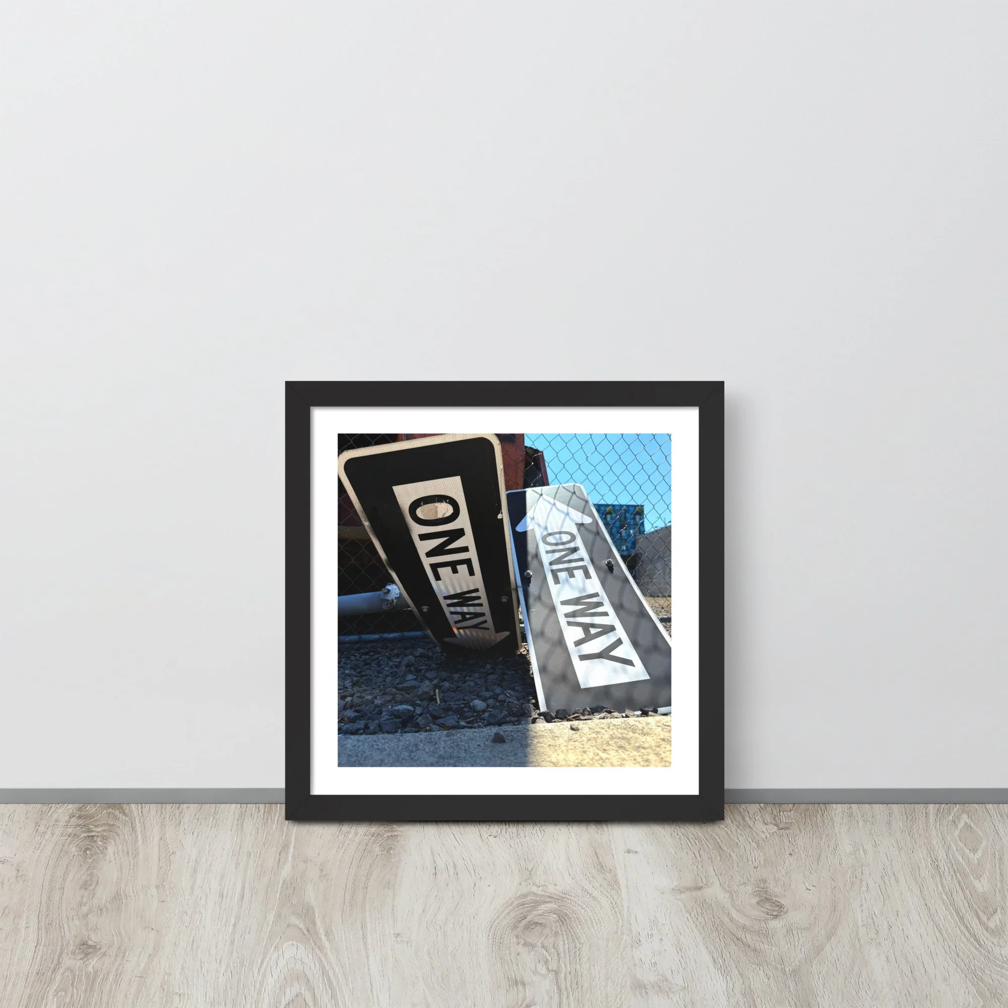 Framed photo paper poster