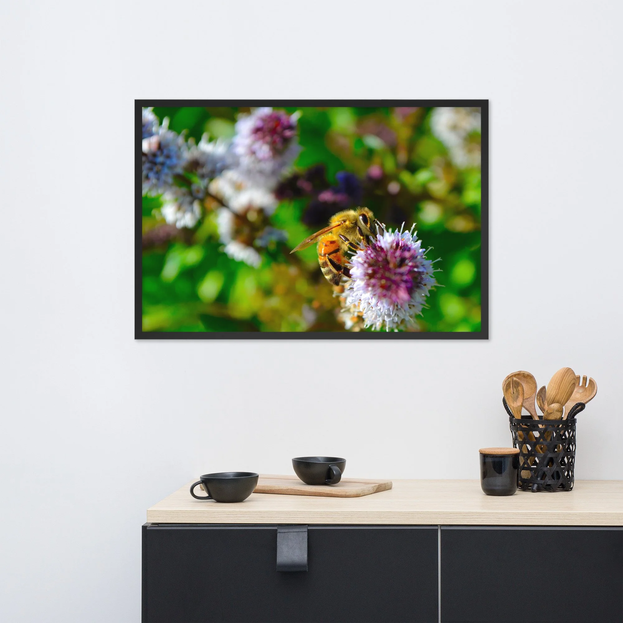 Framed photo paper poster