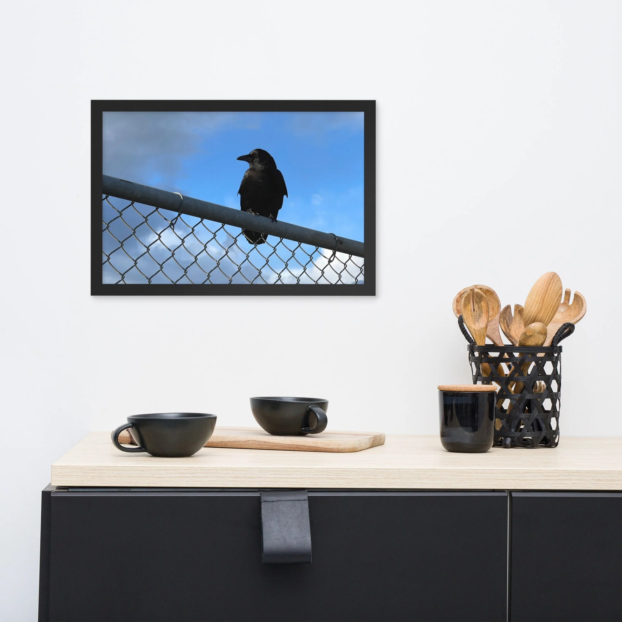 Framed photo paper poster