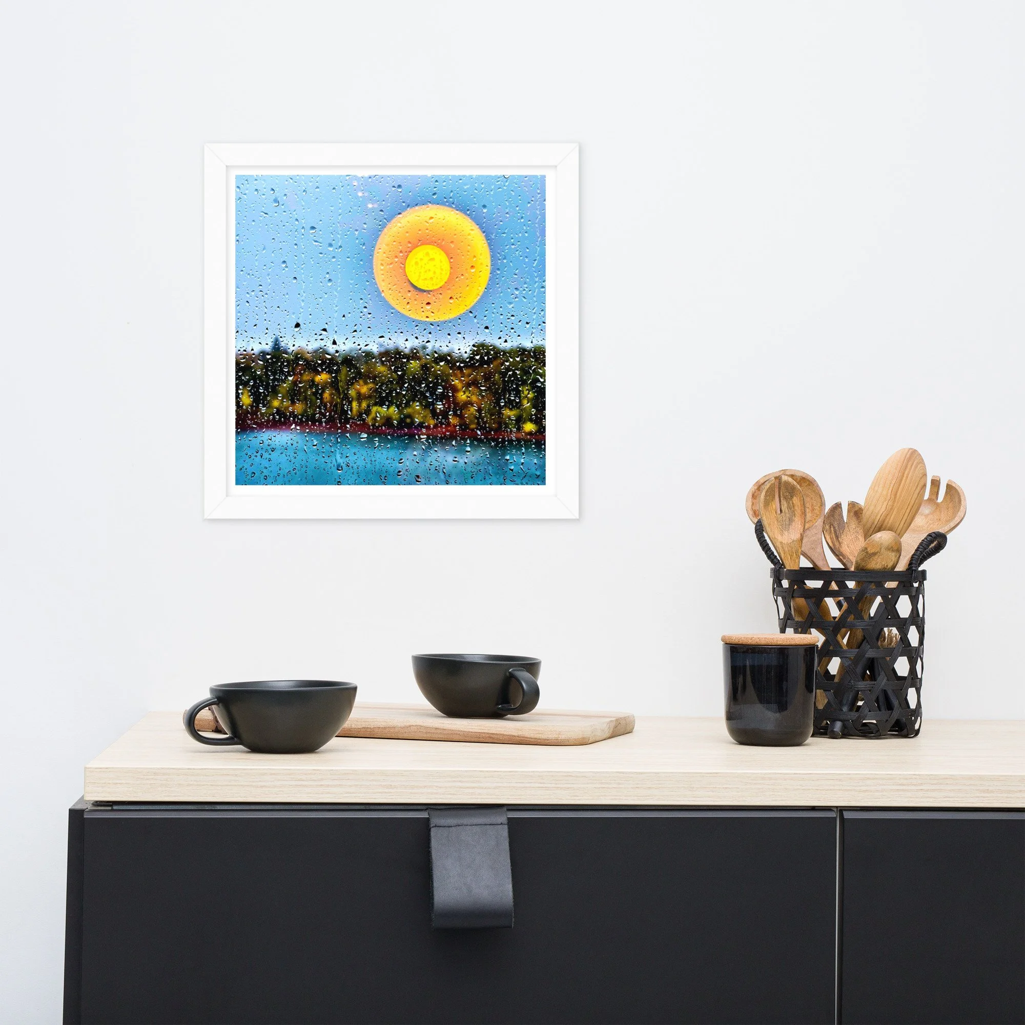 Framed photo paper poster