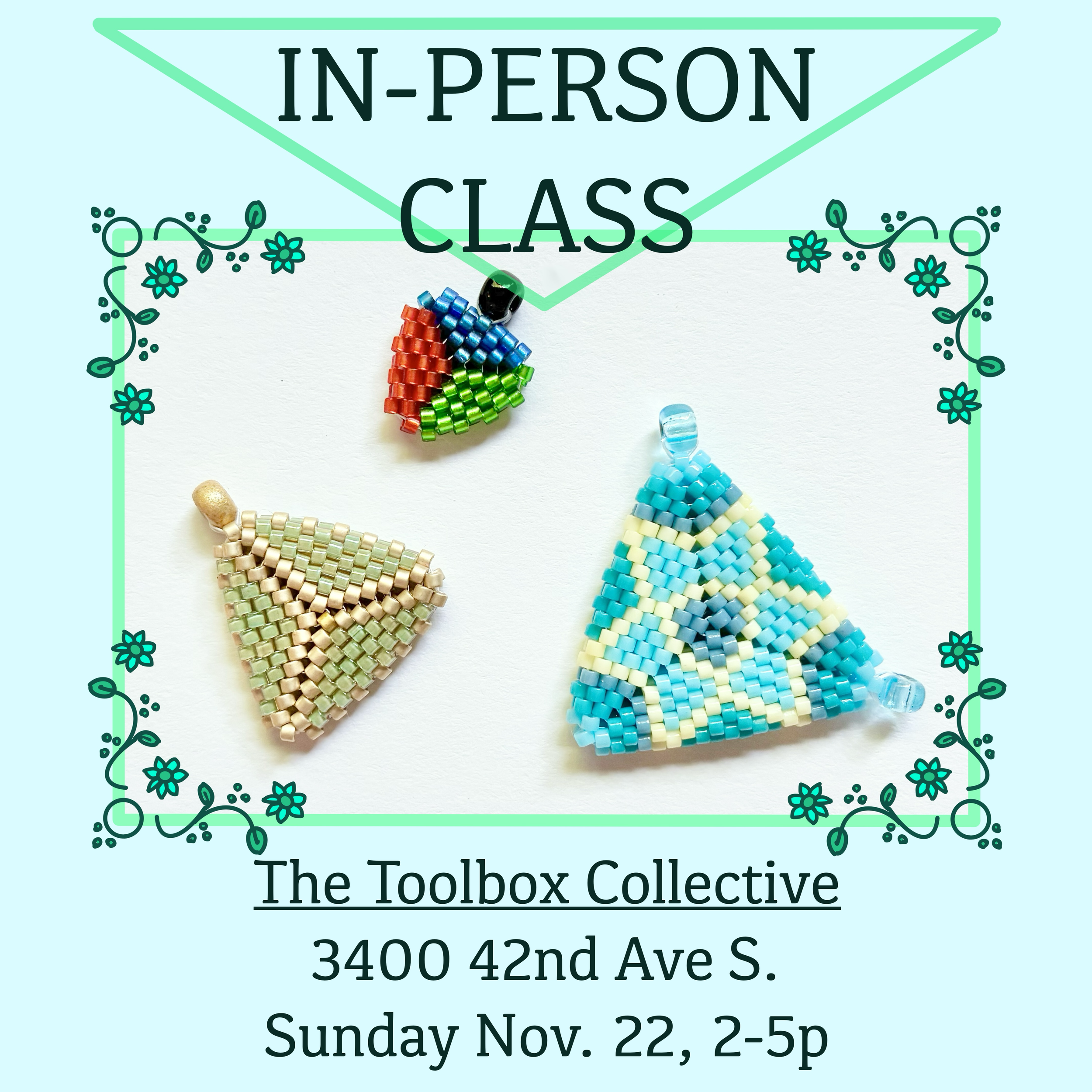 CLASS: Beaded Triangle Charms