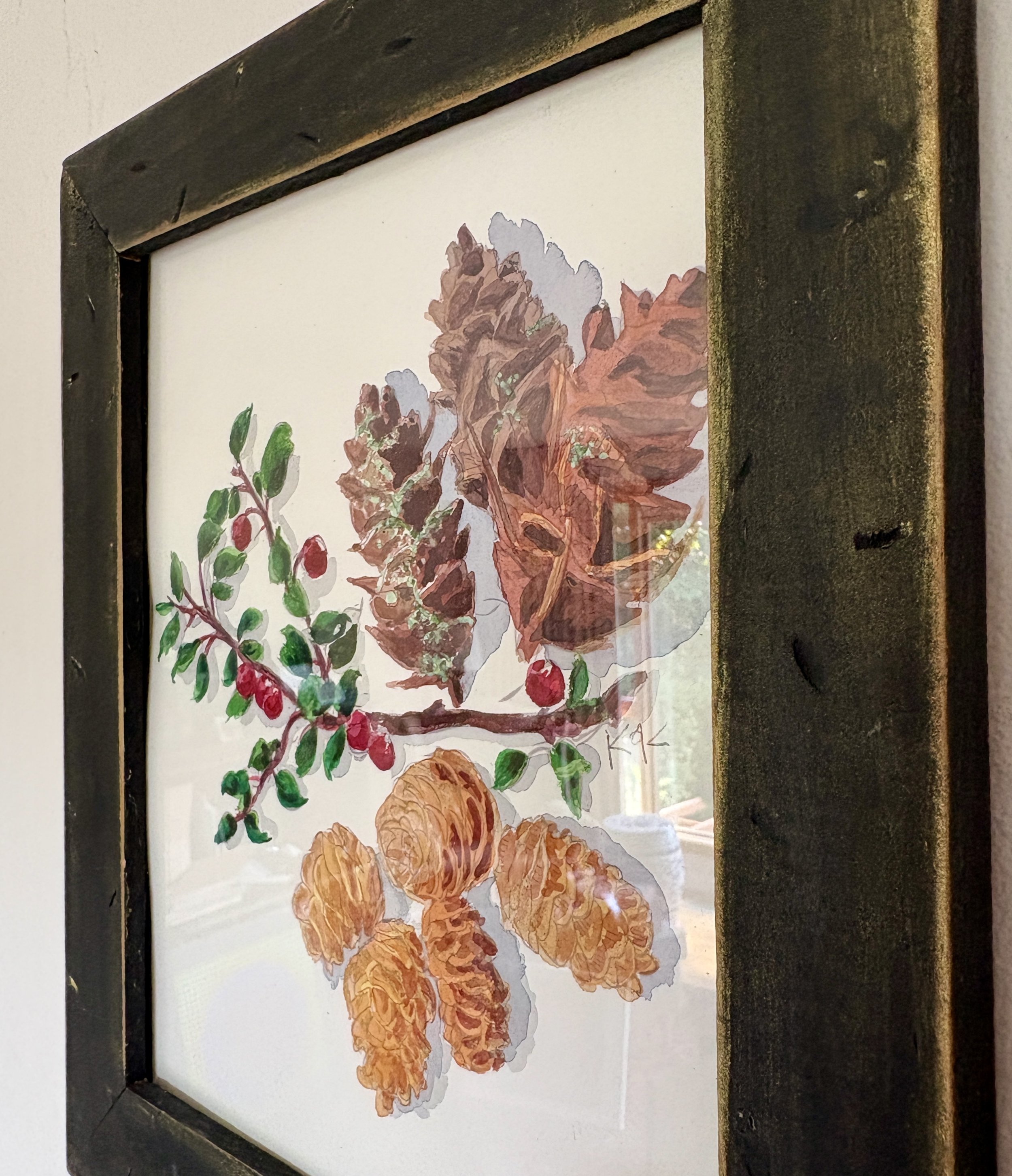 Bearberry with Pinecones | 12.5" x 10.5"