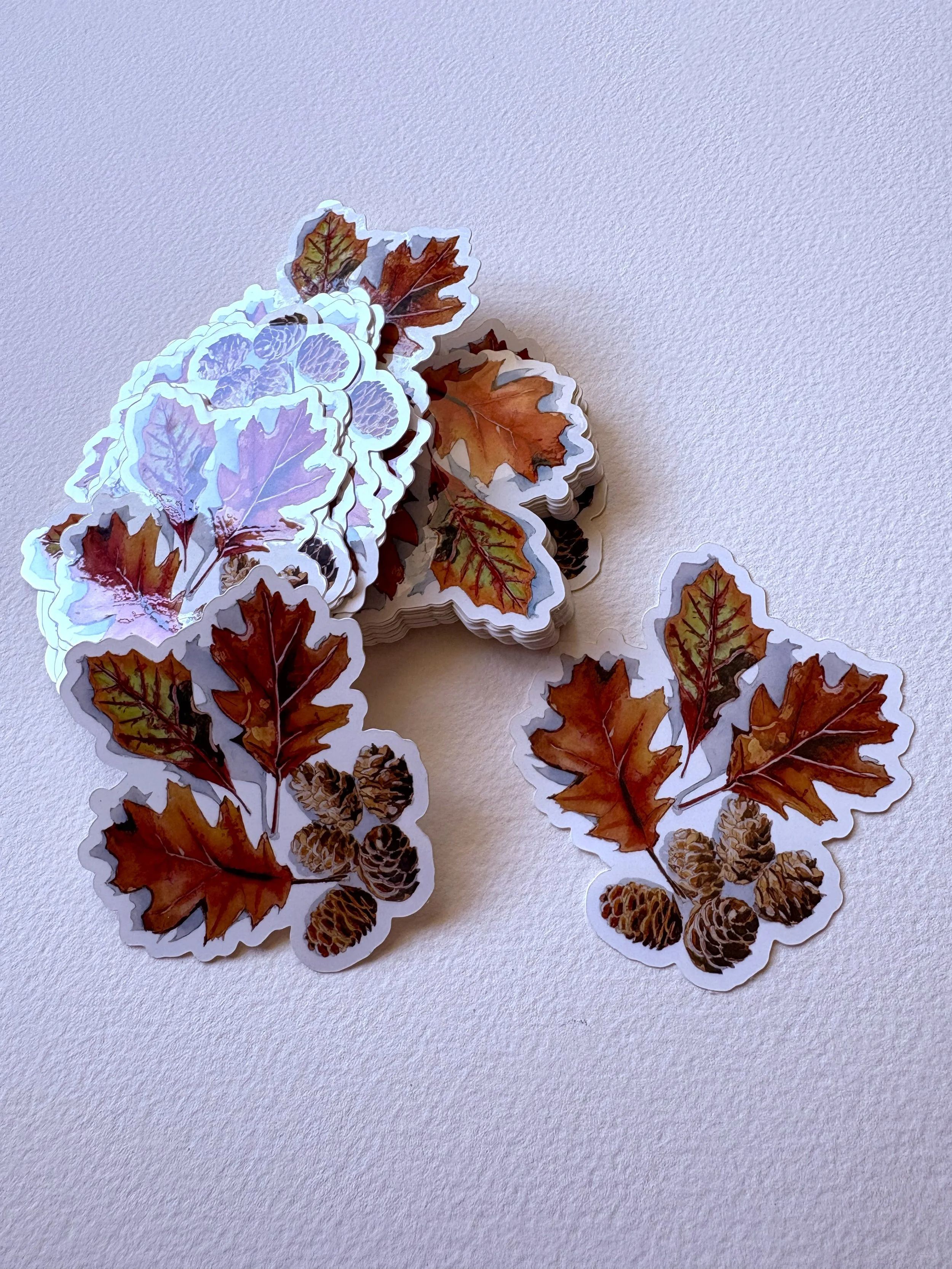 Leaves & Pinecones | 3.25" x 3"